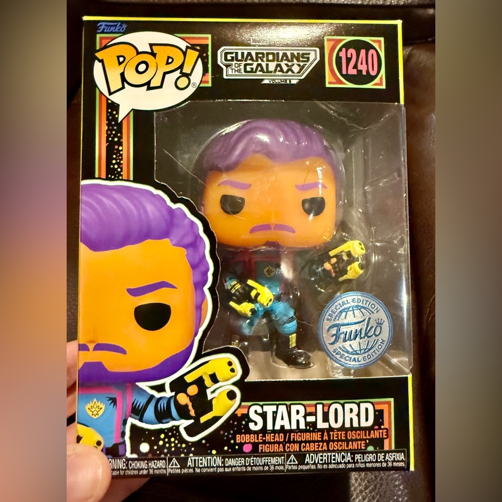 Funko Pop! Blacklight Star-Lord Figure - 1240 New Unopened. Target exclusive